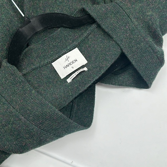 Harden Cashmere Cardigan with Mushrooms Green Small - Picture 3 of 5
